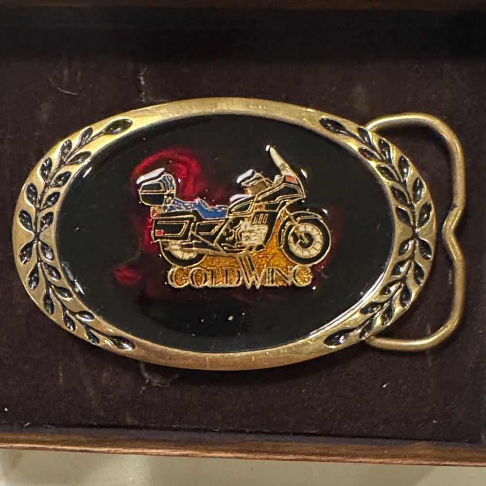 Goldwing Black and Gold Belt Buckle